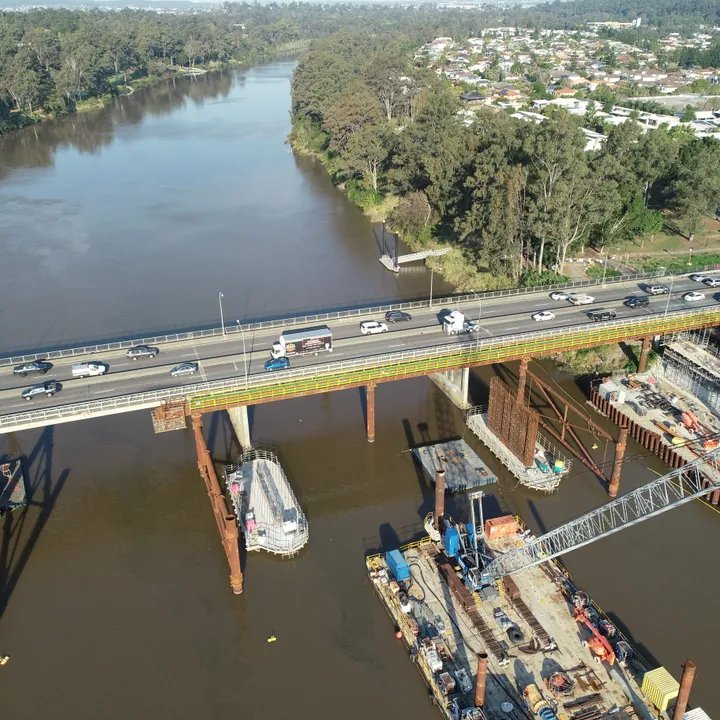 The Centenary Bridge Upgrade in December 2024