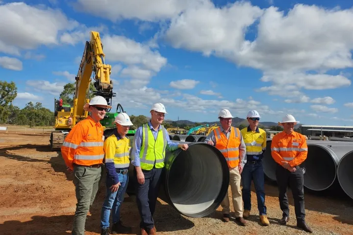 First pipe arrival for Fitzroy to Gladstone Pipeline